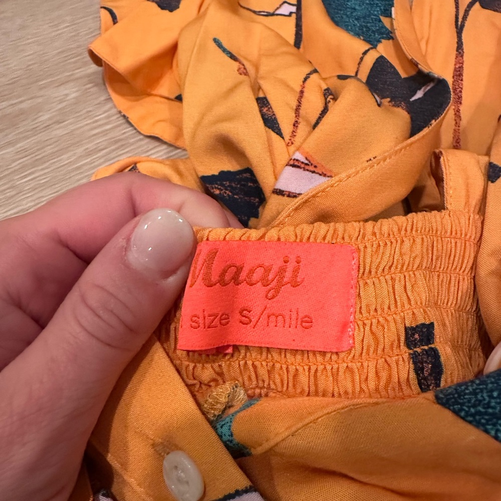 Maaji Vibrant Floral Maxi Dress in Yellow and Green - Picture 5 of 6